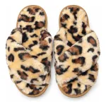 Pantuflas de peluche de animal print otoño/invierno animal print obscuro 36-37 Pantuflas de peluche de animal print otoño/invierno animal print obscuro 36-37