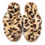 Pantuflas de peluche de animal print otoño/invierno animal print obscuro 36-37 Pantuflas de peluche de animal print otoño/invierno animal print obscuro 36-37