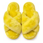 Pantuflas abiertas peluche excelente regalo otoño/invierno amarillo 38-39 Pantuflas abiertas peluche excelente regalo otoño/invierno amarillo 38-39