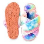 Pantuflas de peluche abiertas otoño/invierno regalitos multicolor 40-41