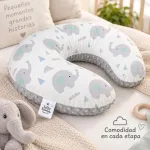 Almohada de lactancia recién nacido descanso Jolly Bamby gris Almohada de lactancia recién nacido descanso Jolly Bamby gris