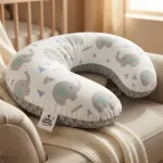 Almohada de lactancia recién nacido descanso Jolly Bamby gris Almohada de lactancia recién nacido descanso Jolly Bamby gris