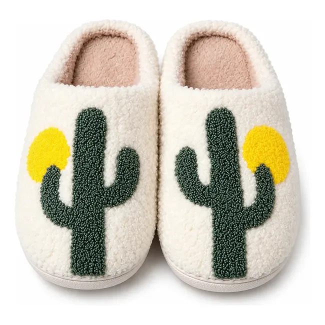Pantuflas de mujer dama moda pantuflas peluche cómoda suave verde 36-37 Pantuflas de mujer dama moda pantuflas peluche cómoda suave verde 36-37