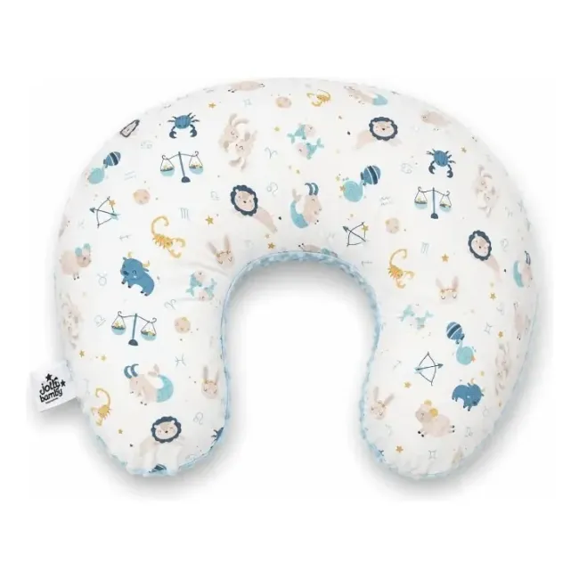 Almohada de lactancia y descanso para bebés diseño exclusivo azul claro