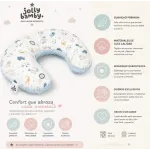 Almohada de lactancia y descanso para bebés diseño exclusivo azul claro