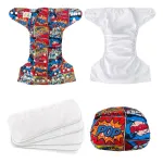 pañales ecológicos reutilizables para bebés paquete de 10 niño