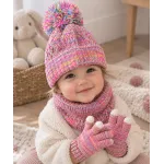 Kit de gorro bufanda y guantes para bebés y niños calidad multicolor unitalla Kit de gorro bufanda y guantes para bebés y niños calidad multicolor unitalla