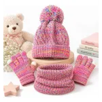 Kit de gorro bufanda y guantes para bebés y niños calidad multicolor unitalla Kit de gorro bufanda y guantes para bebés y niños calidad multicolor unitalla