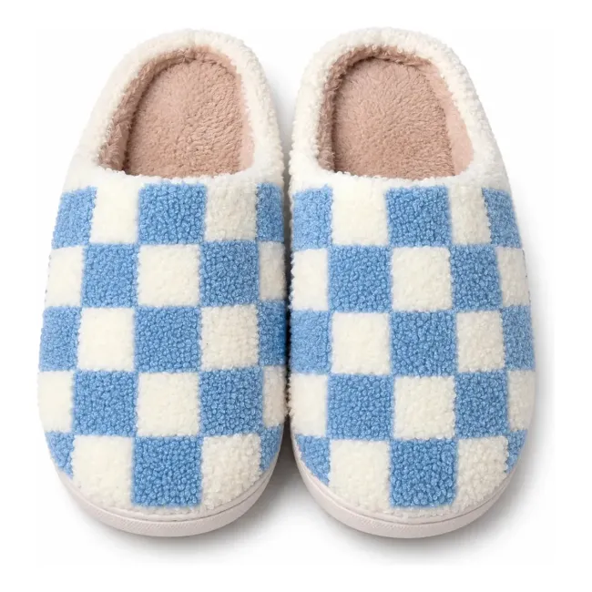 Pantuflas zapatillas andar en casa diseño cuadros cómodas Pantuflas zapatillas andar en casa diseño cuadros cómodas