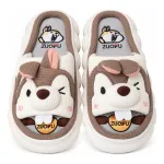 Pantuflas abiertas de goma modelo ardilla acolchonadas marrón 40-41 Pantuflas abiertas de goma modelo ardilla acolchonadas marrón 40-41