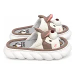 Pantuflas abiertas de goma modelo ardilla acolchonadas marrón 40-41 Pantuflas abiertas de goma modelo ardilla acolchonadas marrón 40-41