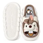 Pantuflas abiertas de goma modelo ardilla acolchonadas marrón 40-41 Pantuflas abiertas de goma modelo ardilla acolchonadas marrón 40-41